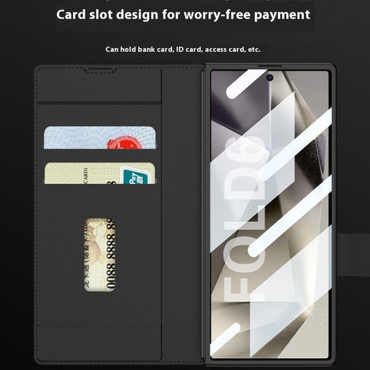 Coque Z Fold6 « Armor Flip » en Cuir Premium avec Support & Porte-Stylet La Coqueria