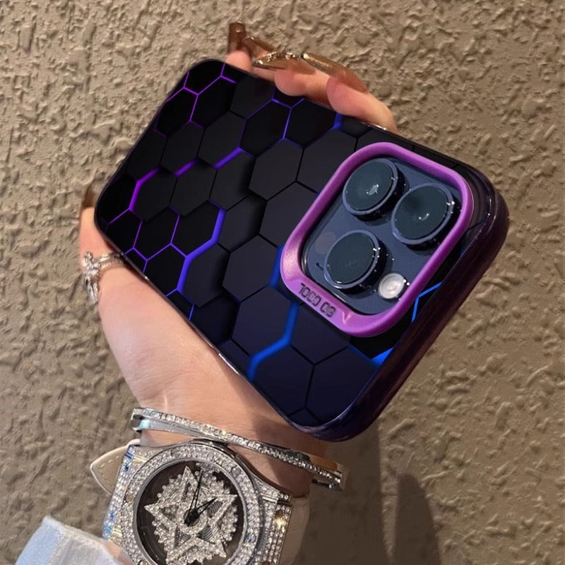 Coque HexaGlow finition mate - Iphone séries 11 à 15  La Coqueria