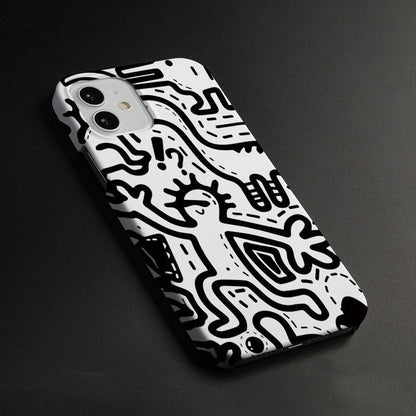Coque Design Abstrait Style Pop Art pour iPhone 11 à 15  La Coqueria
