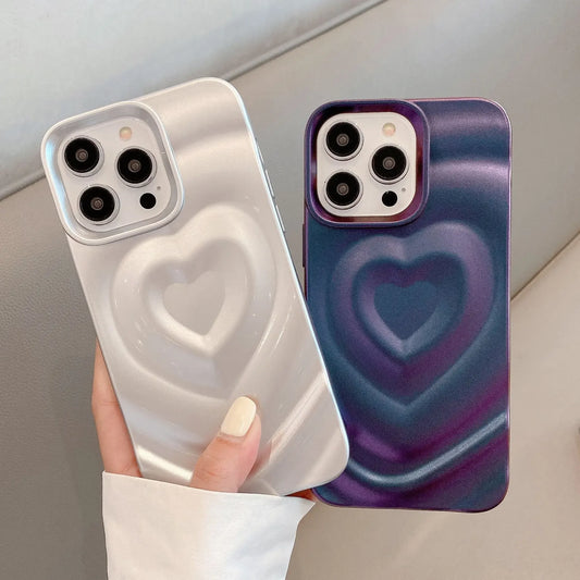 Coque Ondes d'amour  – Design Romantique pour iPhone 16  La Coqueria