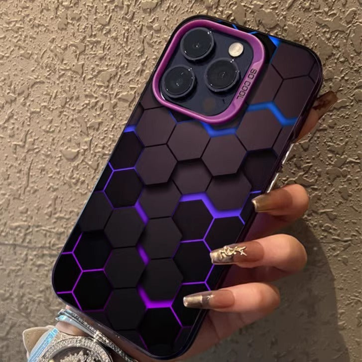 Coque HexaGlow finition mate - Iphone séries 11 à 15  La Coqueria