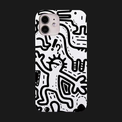 Coque Design Abstrait Style Pop Art pour iPhone 11 à 15  La Coqueria