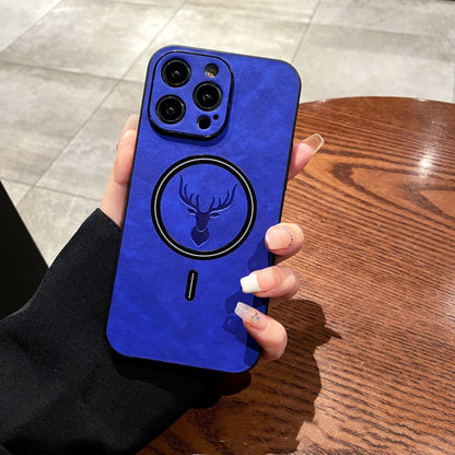 Coque Cuir Magnétique Cerf – Iphone séries 16  La Coqueria