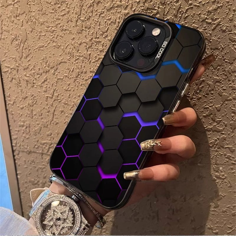 Coque HexaGlow finition mate - Iphone séries 11 à 15  La Coqueria
