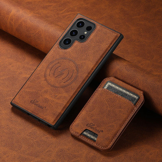 Coque en Cuir Vintage avec Porte-Carte – Étui Élégant pour Samsung S séries  La Coqueria