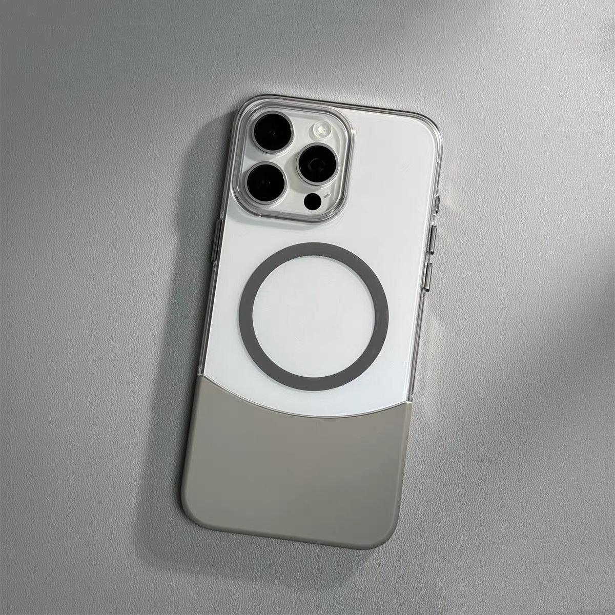 Coque Bicolore Transparente – Protection Élégante pour iPhone séries  La Coqueria