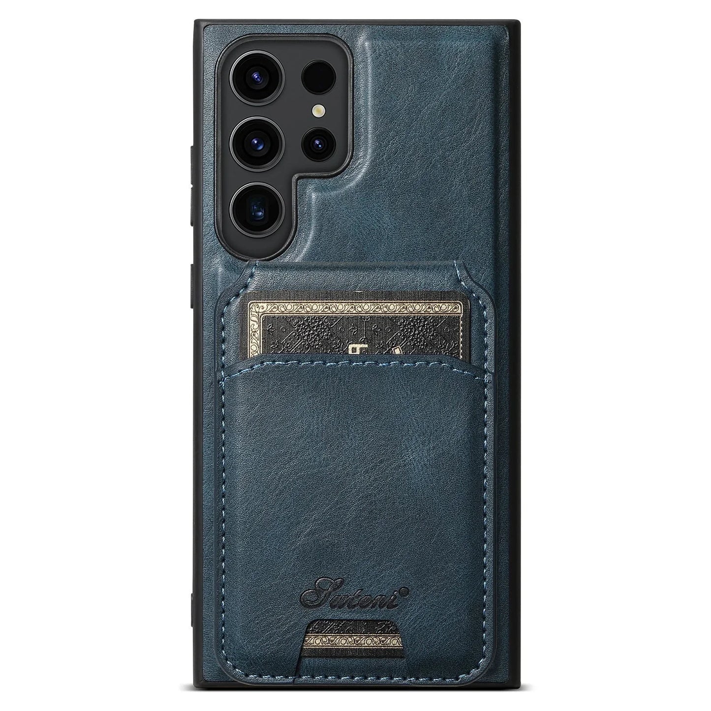 Coque en Cuir Vintage avec Porte-Carte – Étui Élégant pour Samsung S séries  La Coqueria