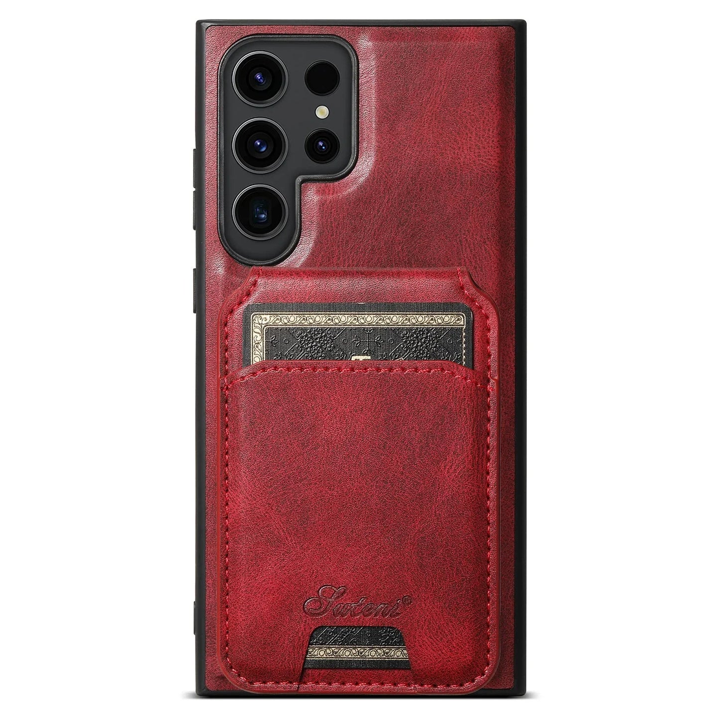 Coque en Cuir Vintage avec Porte-Carte – Étui Élégant pour Samsung S séries  La Coqueria