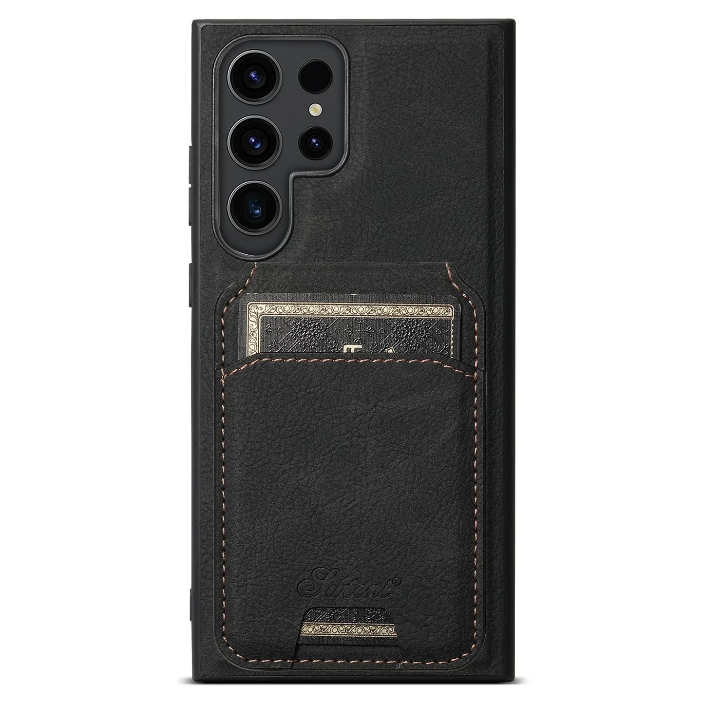 Coque en Cuir Vintage avec Porte-Carte – Étui Élégant pour Samsung S séries  La Coqueria