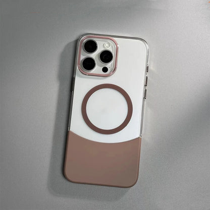 Coque Bicolore Transparente – Protection Élégante pour iPhone séries  La Coqueria