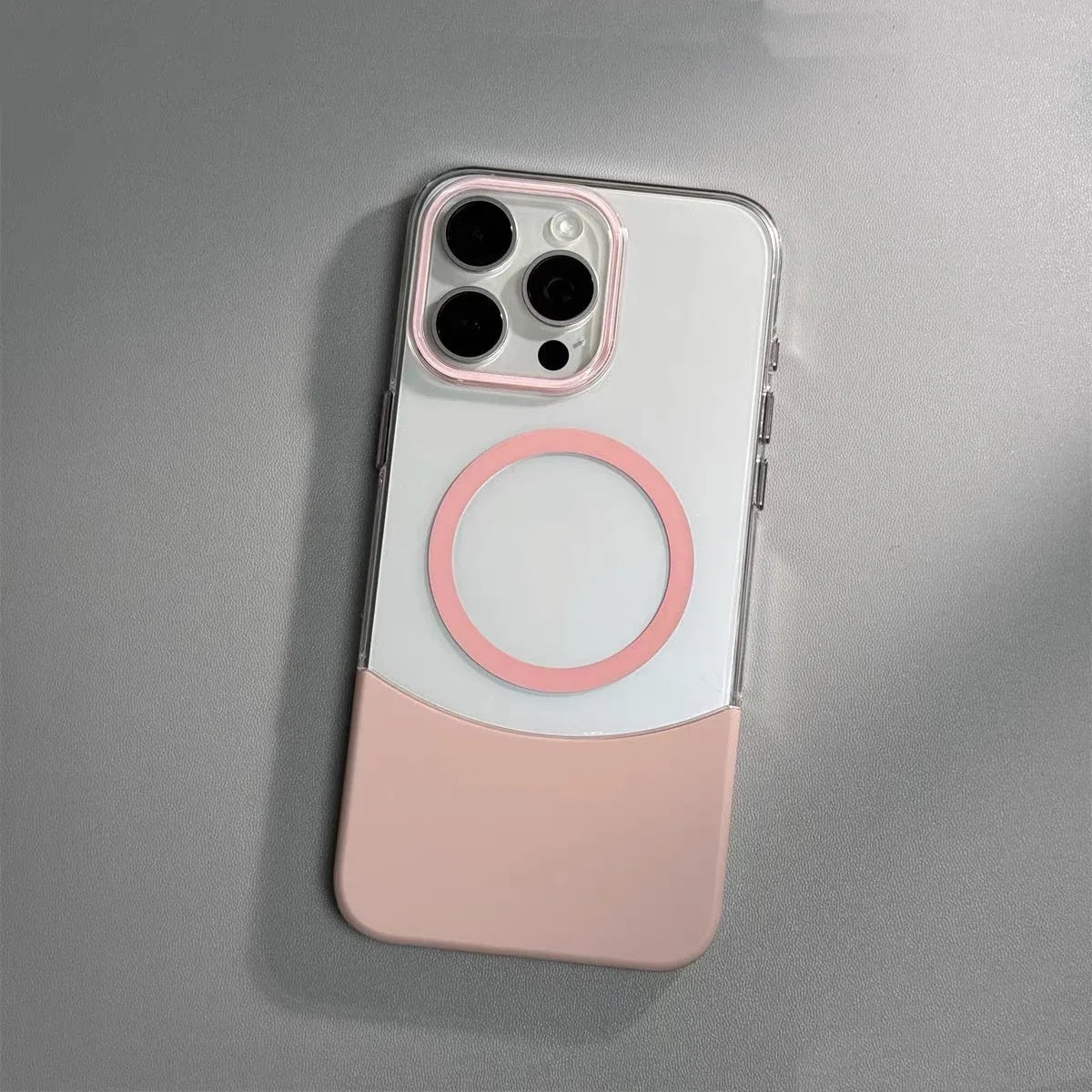 Coque Bicolore Transparente – Protection Élégante pour iPhone séries  La Coqueria