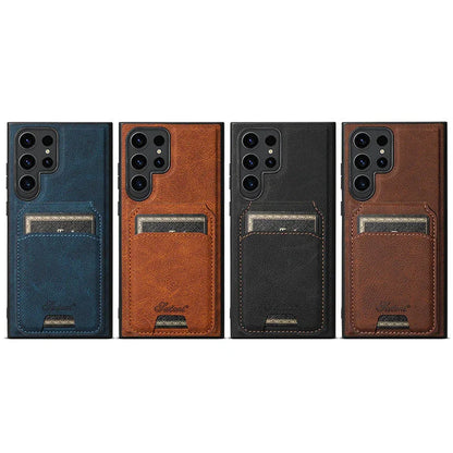 Coque en Cuir Vintage avec Porte-Carte – Étui Élégant pour Samsung S séries  La Coqueria