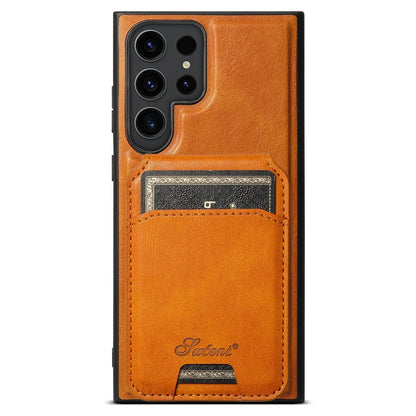Coque en Cuir Vintage avec Porte-Carte – Étui Élégant pour Samsung S séries  La Coqueria