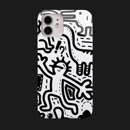 Coque Design Abstrait Style Pop Art pour iPhone 11 à 15  La Coqueria
