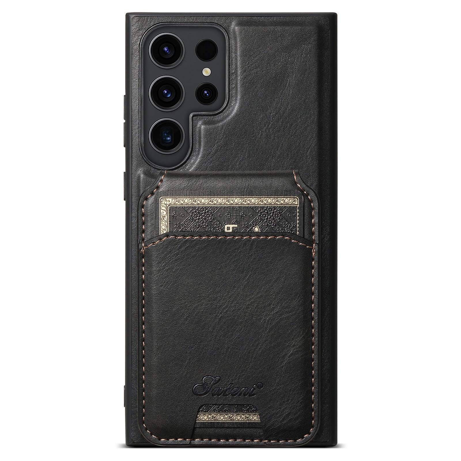 Coque en Cuir Vintage avec Porte-Carte – Étui Élégant pour Samsung S séries  La Coqueria