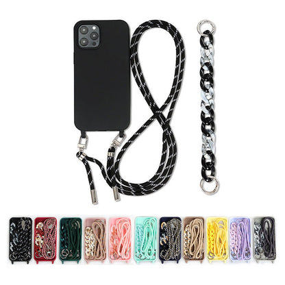 Coque avec Lanière et Chaîne Acrylique – Iphone séries 11 à 15  La Coqueria
