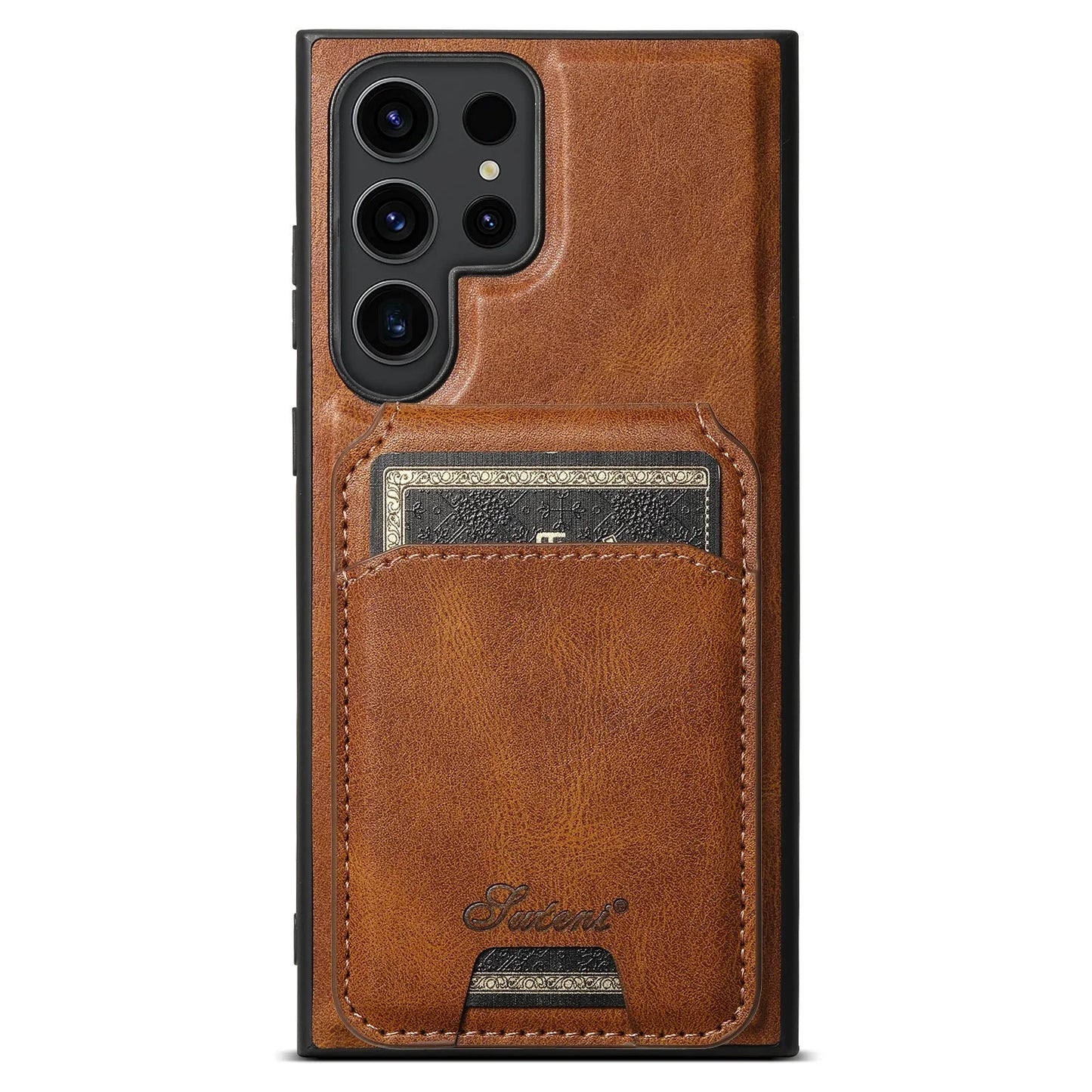 Coque en Cuir Vintage avec Porte-Carte – Étui Élégant pour Samsung S séries  La Coqueria