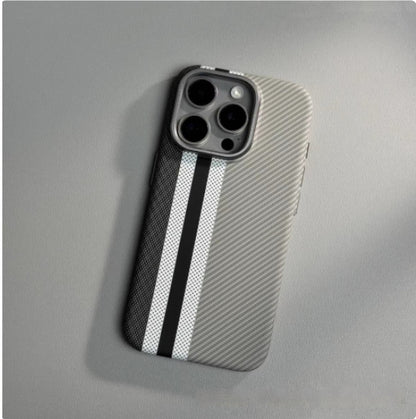 Magnetic Carbon Fiber Pattern Drop-resistant Mobile Phone Protective Case