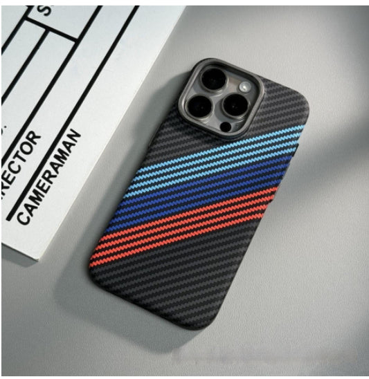 Magnetic Carbon Fiber Pattern Drop-resistant Mobile Phone Protective Case