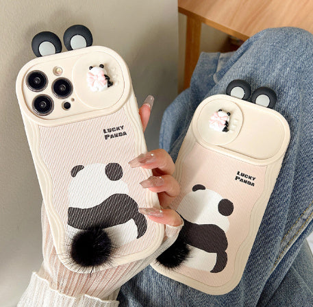 Coque Panda Peluche _ Iphone séries 11 à 15  La Coqueria